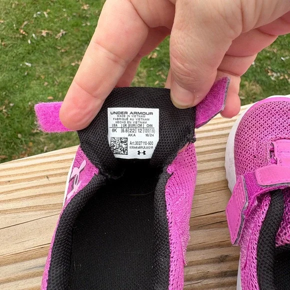 Under Armour Toddler Pink Sneakers - Picture 3 of 4